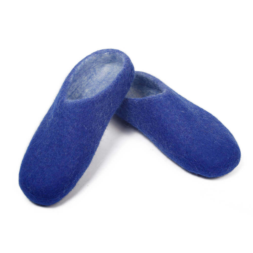 comfy-blue-felt-slipper